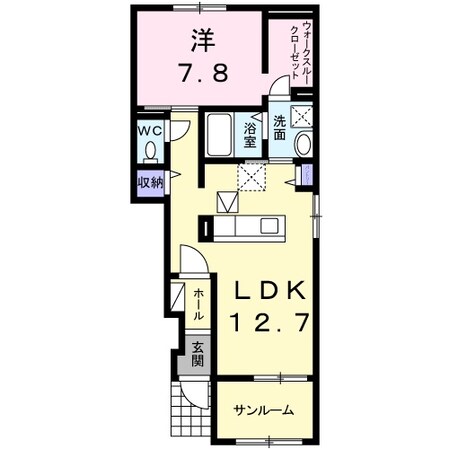 阿漕駅 徒歩14分 1階の物件間取画像